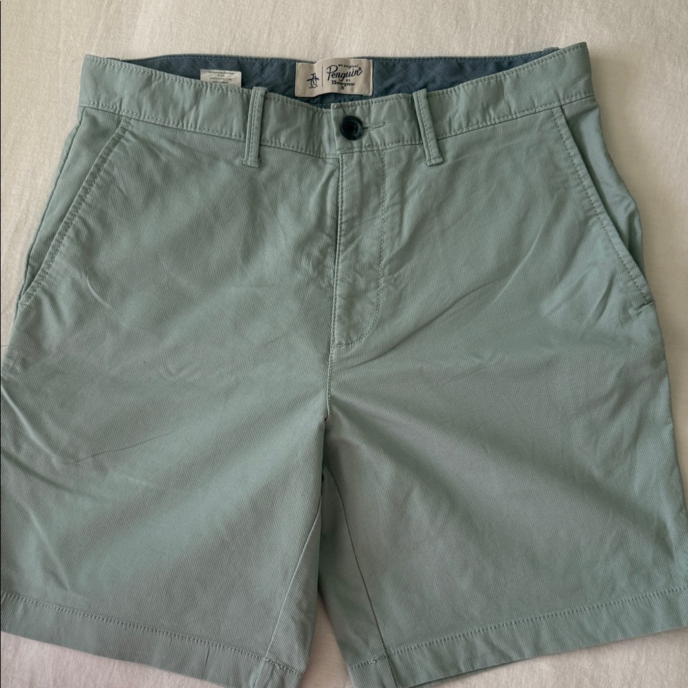 Original Penguin Mint Green Flat Front Shorts